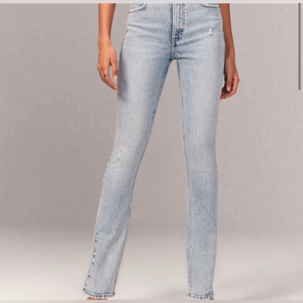 Abercrombie 90s High Rise Acid Wash Skinny Jeans 24S